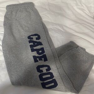 Gildan Gray Sweatpants with Navy Print